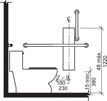 Altura de instalación recomendada para macetas y escobillas de baño