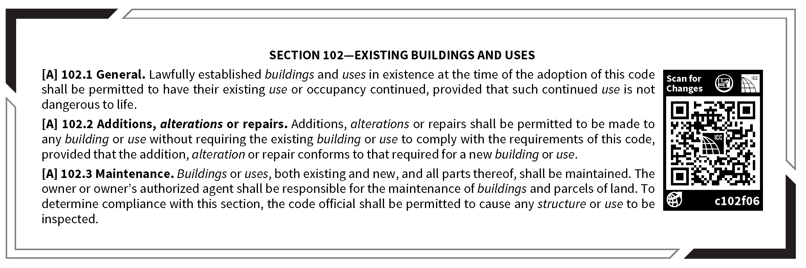 2024 INTERNATIONAL ZONING CODE IZC ICC DIGITAL CODES   IZC2024P1 FmPREFACE FMSecReplacementofMarginalMarkingswithQRCodes 1 